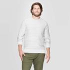 Men's Big & Tall Micro Striped Crew Neck Sweater - Goodfellow & Co Gray