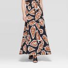 Women's High Slit A Line Maxi Skirt - Who What Wear Black