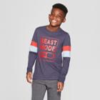 Boys' Long Sleeve Beast Mode Graphic T-shirt - Cat & Jack Navy