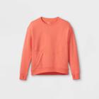 Girls' Performance Lightweight Crewneck Sweatshirt - All In Motion Blush