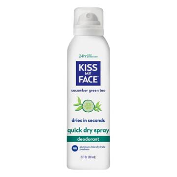 Kiss My Face Cucumber Green Tea Quick Dry Spray Deodorant