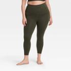 Women's Plus Size Contour Flex Ultra High-waisted 7/8 Leggings 25 - All In Motion Green Olive