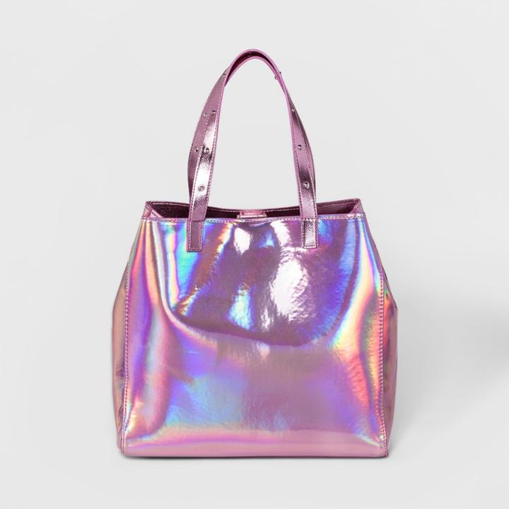 Women's Under One Sky Iridescent Tote Bag - Pink,