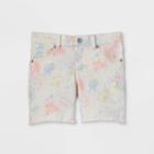 Girls' High-rise Tie-dye Cutoff Jean Shorts - Cat & Jack L Plus, Multicolor Rainbow