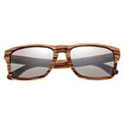 Earth Wood Whitehaven Polarized Sunglasses - Zebra & Walnut (brown)/silver, Adult Unisex