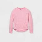 Girls' Soft Fleece Crewneck Sweatshirt - All In Motion Pink