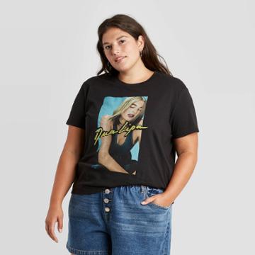 Women's Dua Lipa Plus Size Short Sleeve Graphic T-shirt - Black