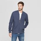 Men's French Terry Bomber Jacket - Goodfellow & Co Subdued Blue