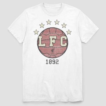 Men's Liverpool Fc Old Ball Short Sleeve Graphic T-shirt - White