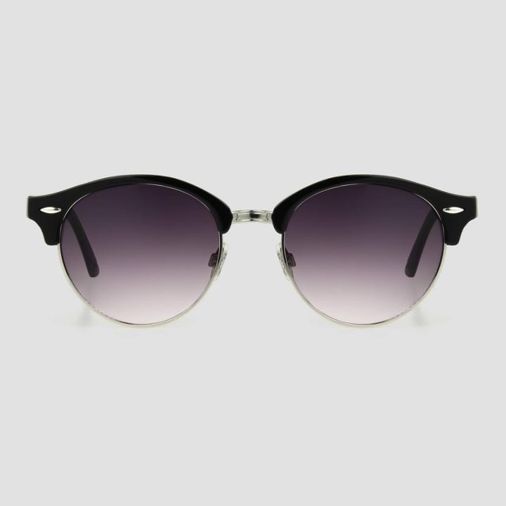 Women's Round Retro Metal Sunglasses - Universal Thread Black