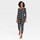 Women's Holiday Penguins Print Matching Family Pajama Set - Wondershop Black