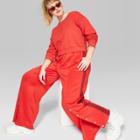 Women's Plus Size Side-snap Track Pants - Wild Fable Red