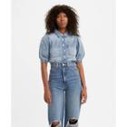 Levi's Women's Alice Short Sleeve Denim Button-down Shirt - Silver
