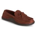 Impressions By Isotoner Men's Brown Moccasin Slippers,