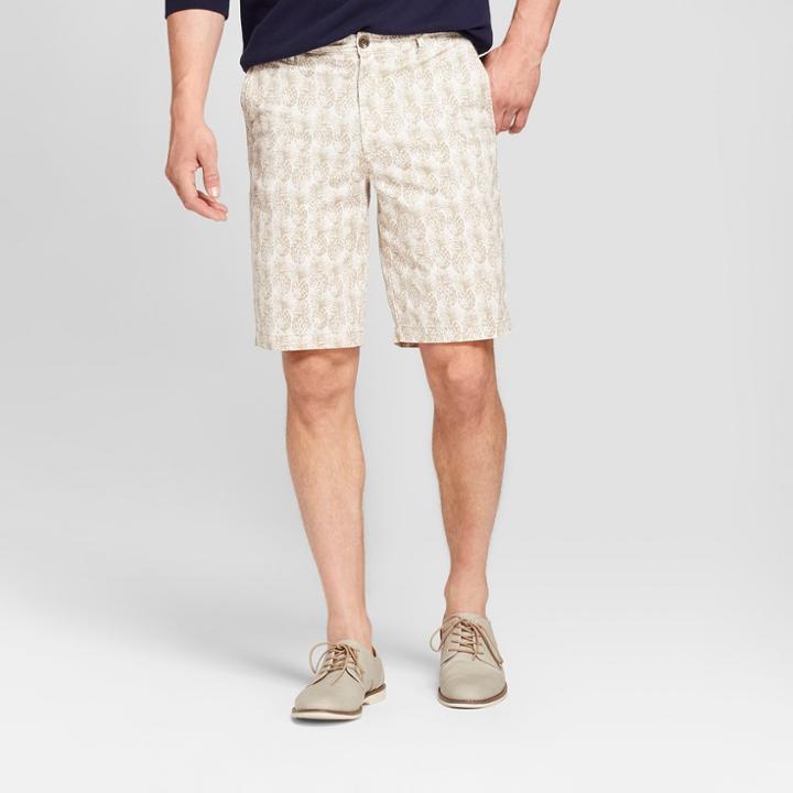 Men's 10.5 Pineapple Print Linden Flat Front Shorts - Goodfellow & Co Dog Bone