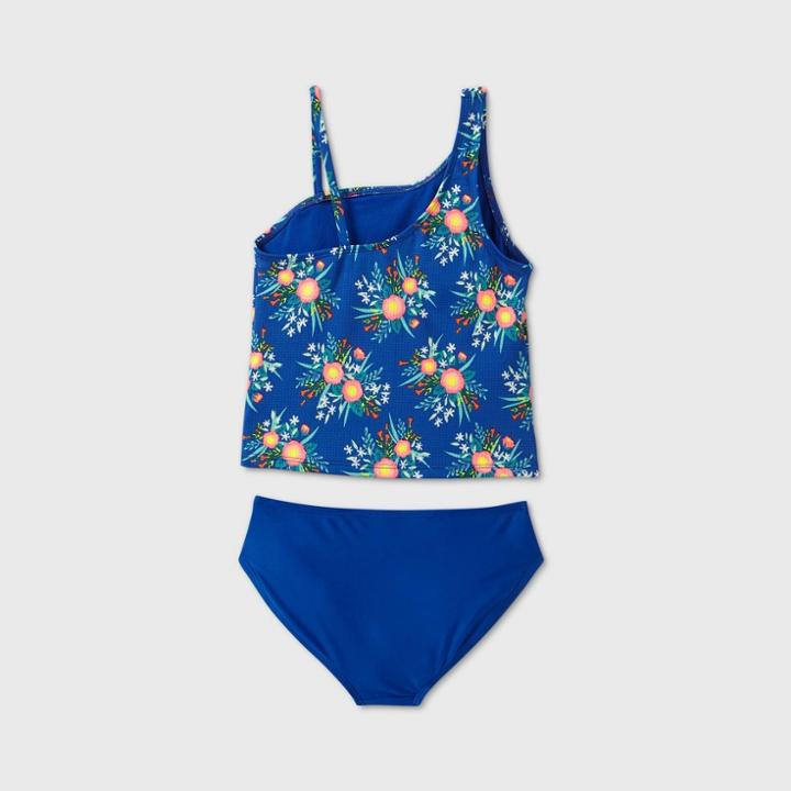 Girls' Floral Tankini Set - Cat & Jack Blue