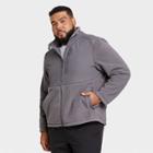 Men's Big & Tall Sherpa Fleece Jacket - All In Motion Gray