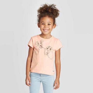 Disney Toddler Girls' Lady And The Tramp T-shirt - Blush Pink