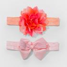 Toddler Girls' 2pk Flower & Bow Headwraps - Cat & Jack Pink/orange