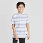 Petiteboys' Reverse Baja Striped Short Sleeve Hoodie Sweatshirt - Art Class White/blue/orange Xs, Boy's,