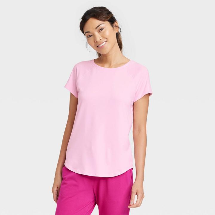 Women's Essential Crewneck Short Sleeve T-shirt - All In Motion Pink