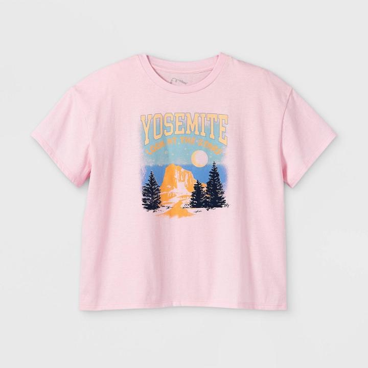 Girls' Boxy Cropped Short Sleeve Graphic T-shirt - Art Class