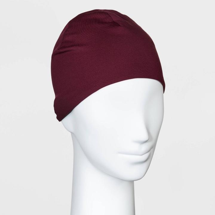 Women's Jersey Run Beanie - All In Motion Burgundy