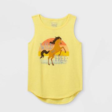 Girls' Spirit Riding Free Tank Top - Yellow