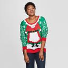 Women's Plus Size Mrs.claus Christmas Family Ugly Sweater - Well Worn Green