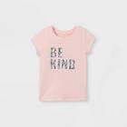 Toddler Girls' 'be Kind' Short Sleeve Graphic T-shirt - Cat & Jack Powder Pink