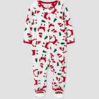 Baby Santa Footed Pajama - Just One You Made By Carter's White/red Newborn