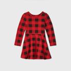 Toddler Girls' Knit Long Sleeve Dress - Cat & Jack Red