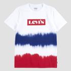 Levi's Boys' Dip-dye Logo Short Sleeve T-shirt - Red/blue