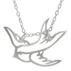 Women's Journee Collection Bird Polished Pendant Necklace In Sterling Silver -