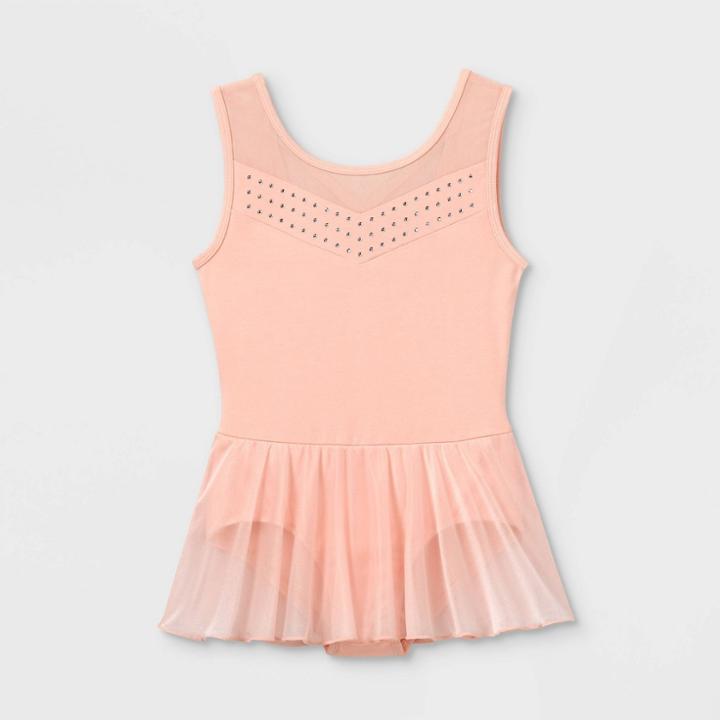 Girls' Dance Cross Back Skirted Leotard - Cat & Jack Pink