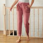 Women's Lace Detail Jogger Pants - Knox Rose Pink
