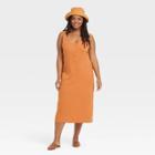 Women's Plus Size Tank Dress - Universal Thread Orange