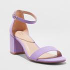 Women's Michaela Mid Block Heel Pump Sandals - A New Day Lilac (purple)