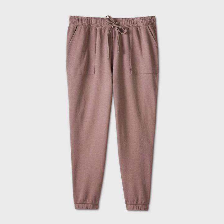 Women's Plus Size Leisure Ankle Length Pants - Ava & Viv Dark Brown X