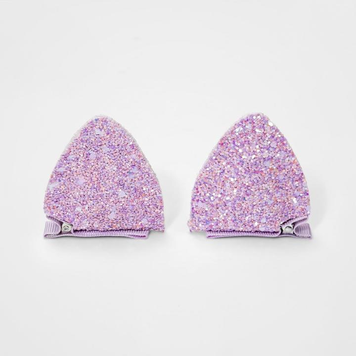 Girls' 2pk Glitter Cat Ears Salon Clips - Cat & Jack Pink