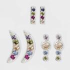 Sterling Plated Post Stud Earrings - A New Day , Women's,