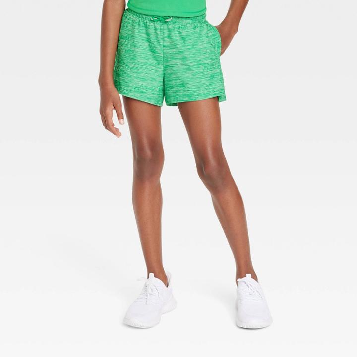 Girls' Soft Gym Shorts - All In Motion Light Green
