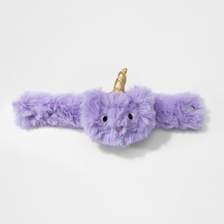 Girls' Faux Fur Caticorn Cuff Bracelet - Cat & Jack Purple