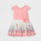 Toddler Girls' Dr. Seuss Short Sleeve Chiffon Dress - Pink