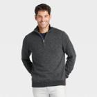 Men's Regular Fit 1/4 Zip Pullover Sweater - Goodfellow & Co Charcoal Heather