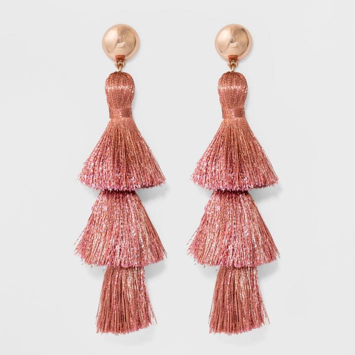 Sugarfix By Baublebar Tassel Drop Earrings - Rose Gold, Girl's