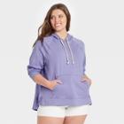 Women's Plus Size Hooded Sweatshirt - Universal Thread Light Purple