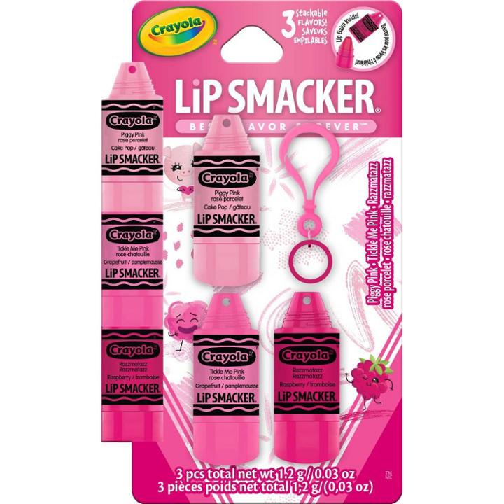 Smackers Crayola Stackable Lip Makeup Trio - Pink