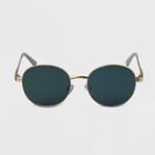 No Brand Adult Anti-fog Round Sunglasses - Gold