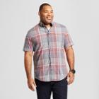 Men's Big & Tall Short Sleeve Soft Wash Standard Fit Button-down Shirt - Goodfellow & Co Silver Wing